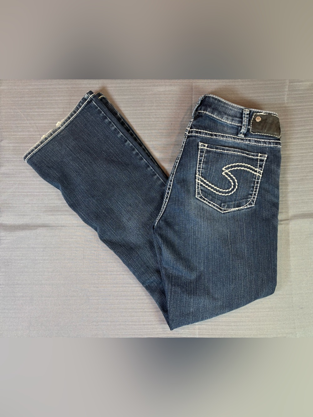 Silver Jeans Co Natsuki Bootcut Jeans 30 Womens Blue Wash Contrast Stitch Denim